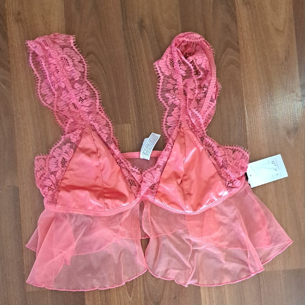 Auden Coral Lace Bralette